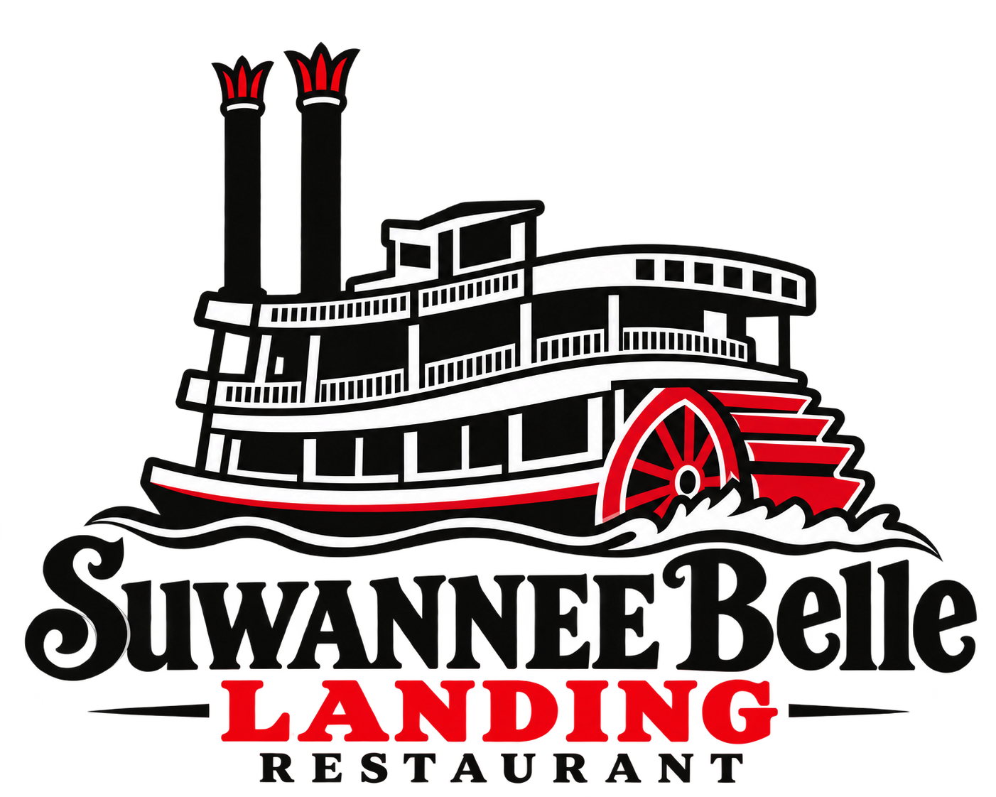 Suwannee Belle Landing Restaurant riverboat logo